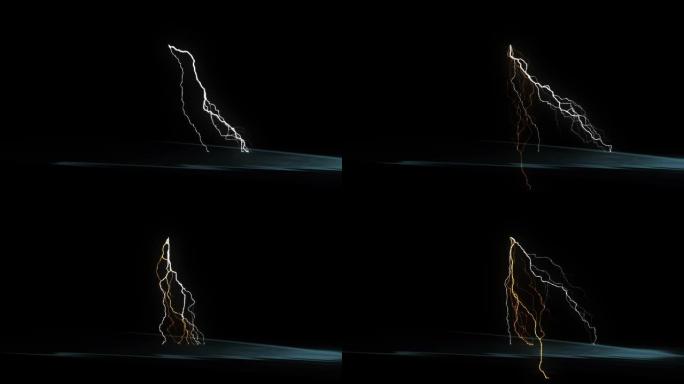 数字渲染雷击电荷视频