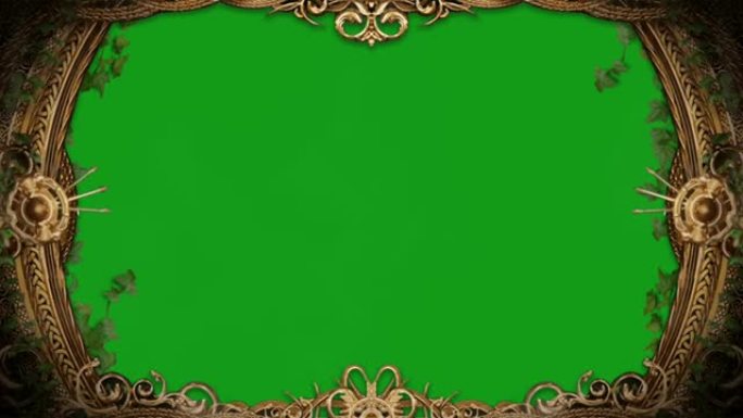 白烟绿屏运动图形视频框蒙版遮罩前景