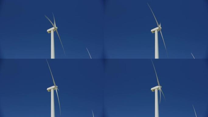加利福尼亚州棕榈泉的风力涡轮机关闭