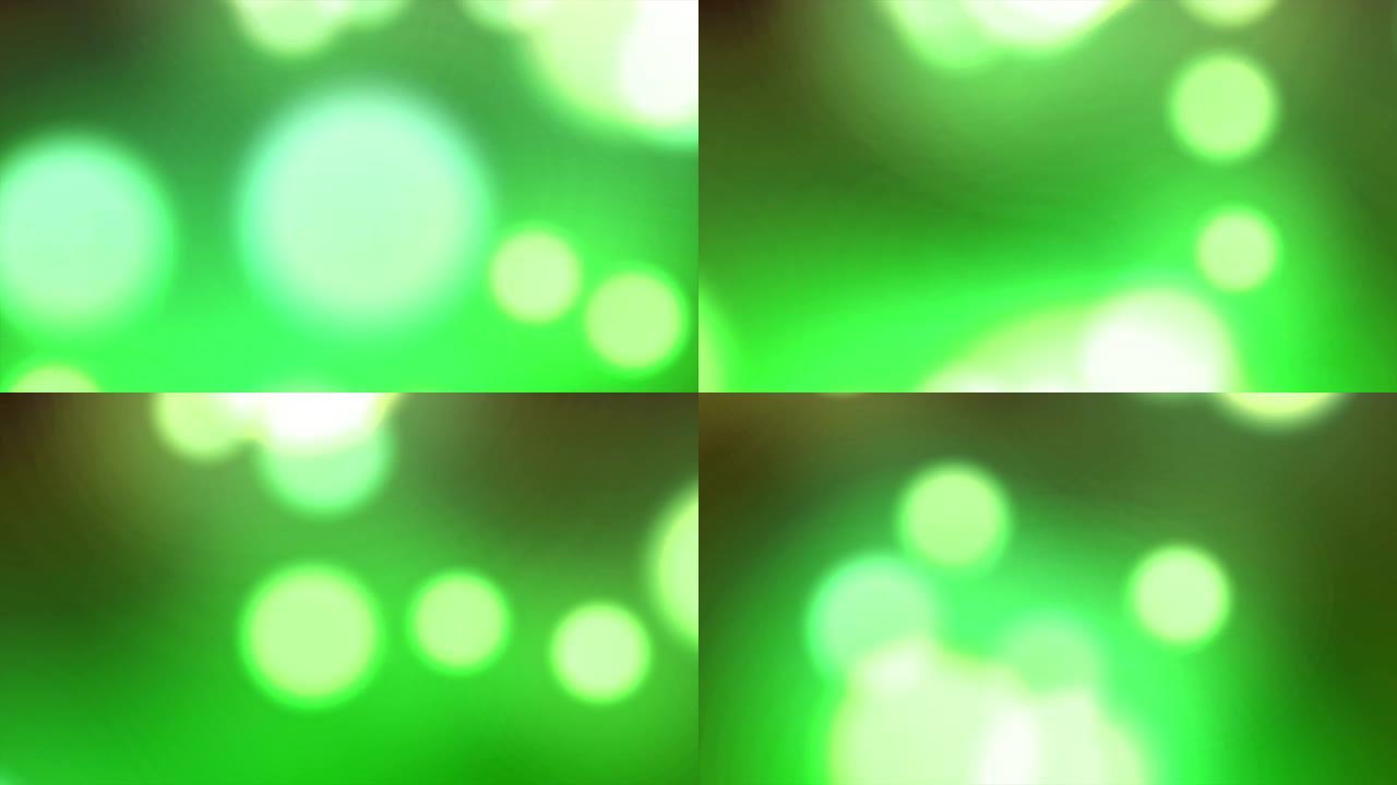 圆形bokeh灯背景。漏光耀斑散焦。4k镜头动画