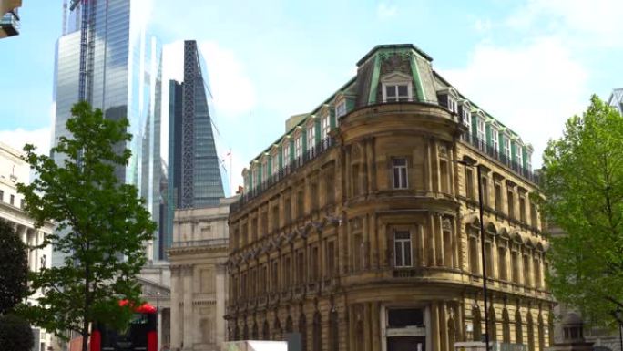伦敦市中心有新旧建筑