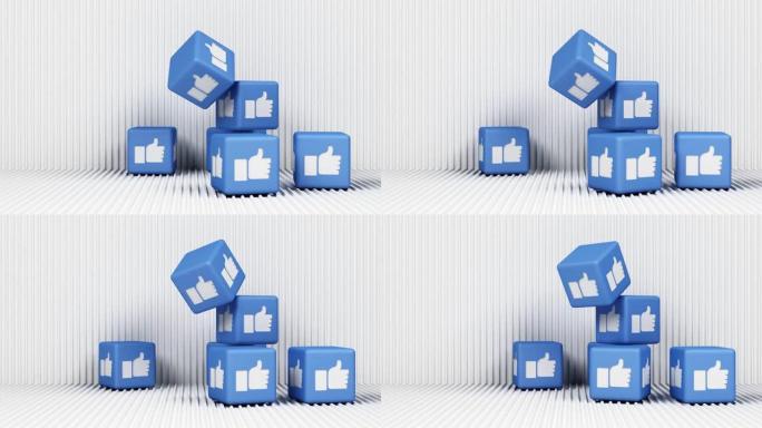 像白色背景的图标3d盒子。3d渲染