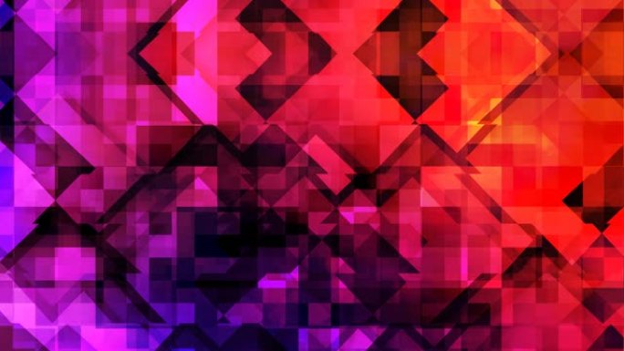 抽象上升几何方形和彩色线条图案-4k无缝循环运动背景动画