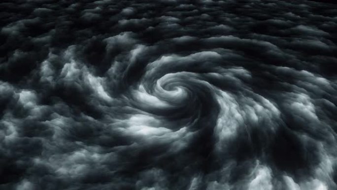抽象发光黑暗扭曲龙卷风风暴云形成回路