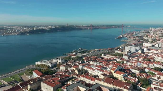 鸟瞰图。葡萄牙里斯本最大城市