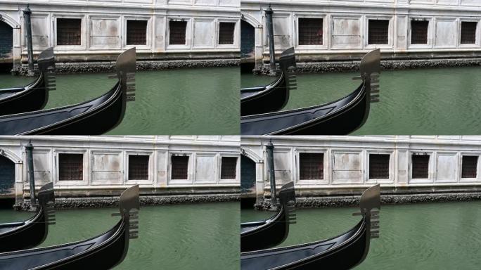 意大利威尼斯-2020年8月-吊船和吊船
