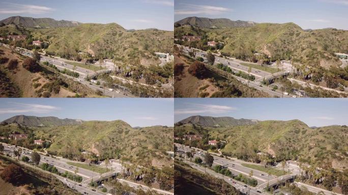 4k视频好莱坞高速公路101在一个阳光明媚的日子