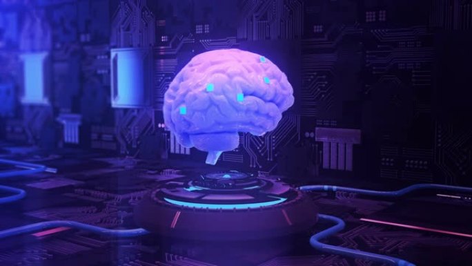 脑机接口三维大脑3D大脑旋转大脑