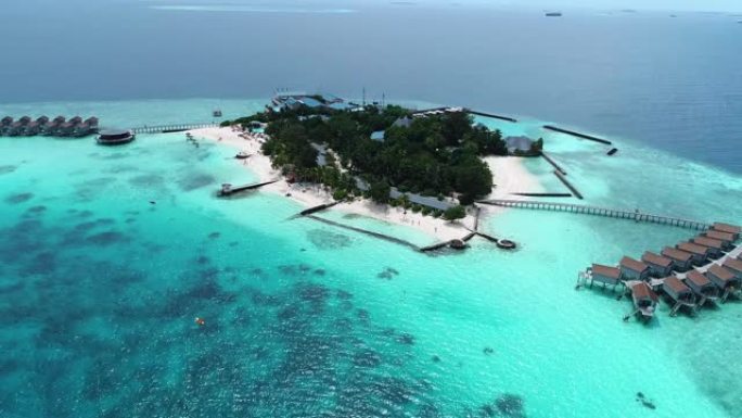 马尔代夫美丽的鸟瞰图