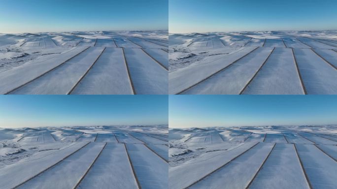 农垦垦区雪原田野风光雪景