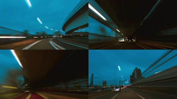 日本高速公路上的东京市