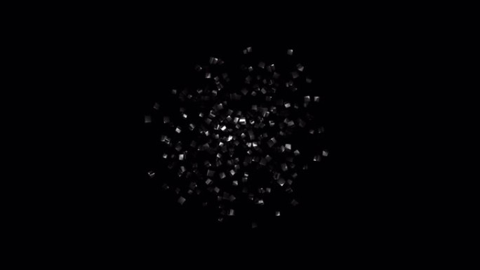 量子立方体抽象通道素材三维动画