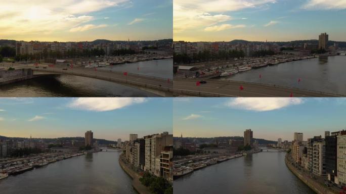 莫扎河和庞特·阿尔伯特·勒的无人机镜头