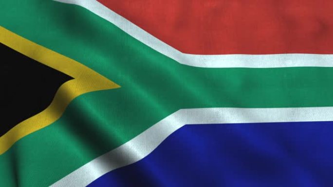 南非国旗在风中飘扬。南非国旗共和国 (RSA)