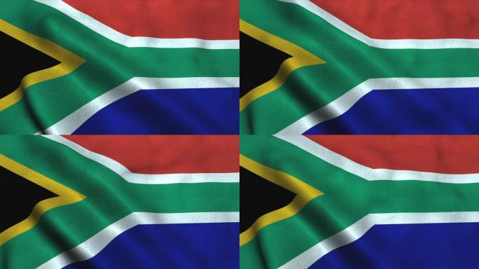 南非国旗在风中飘扬。南非国旗共和国 (RSA)