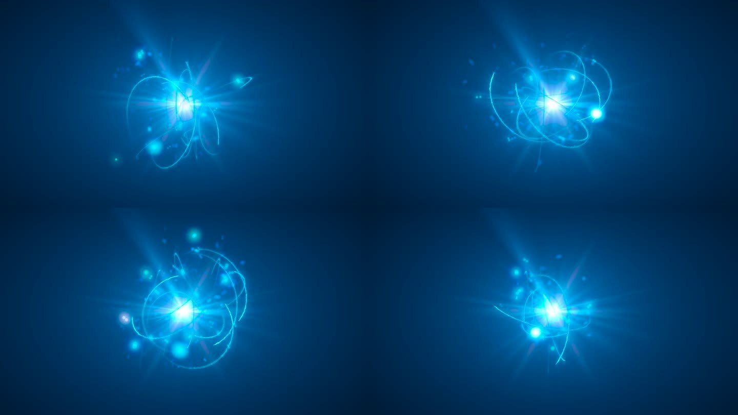 【4K正版素材】梦幻粒子 蓝色动态背景