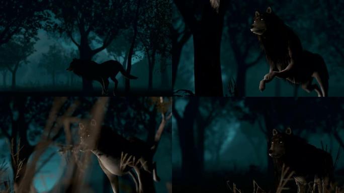 幻想狼森林狼动画野狼