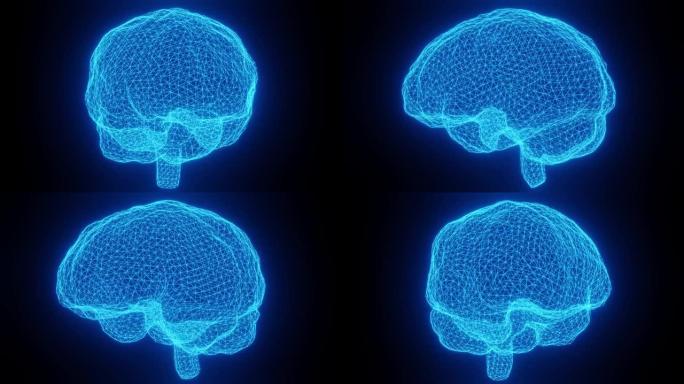 大脑的3D明亮动画