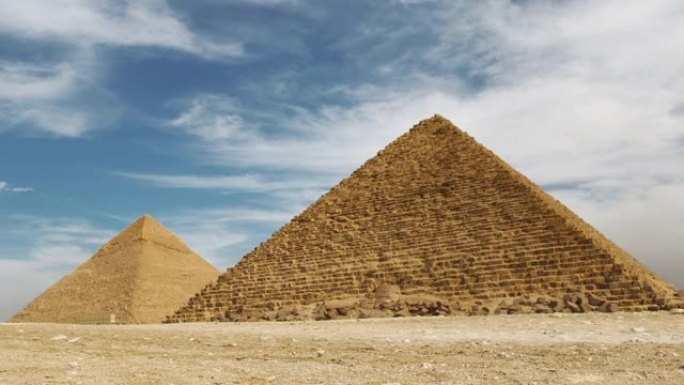 埃及吉萨的伟大古金字塔。时间圈