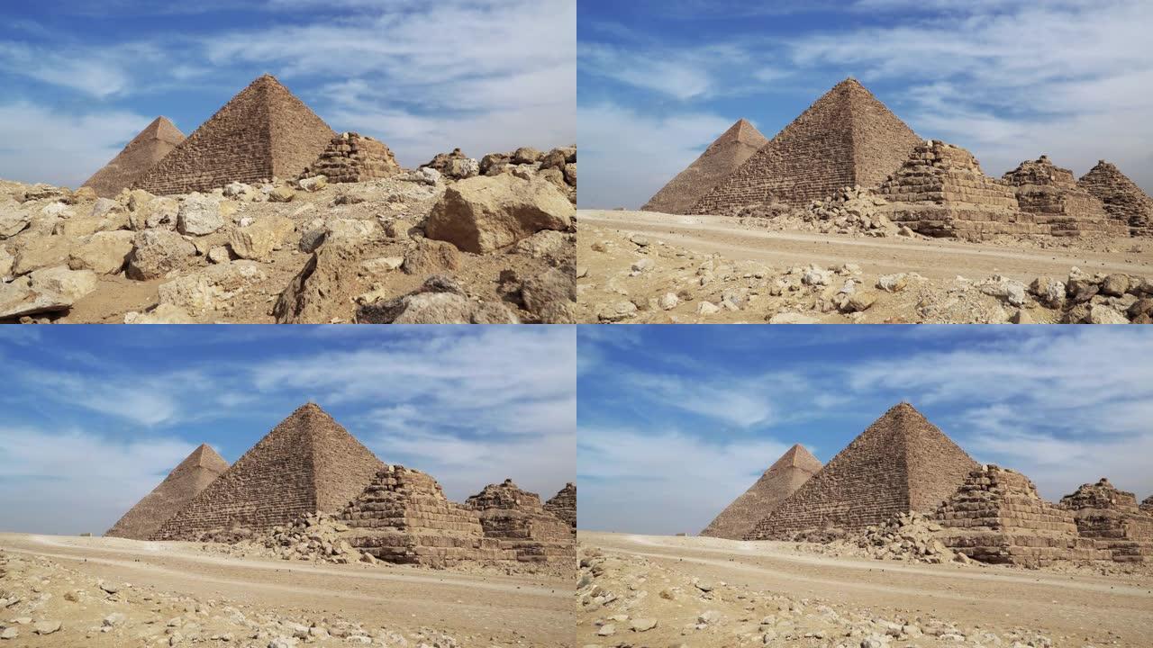 伟大的金字塔在吉萨谷,开罗,埃及