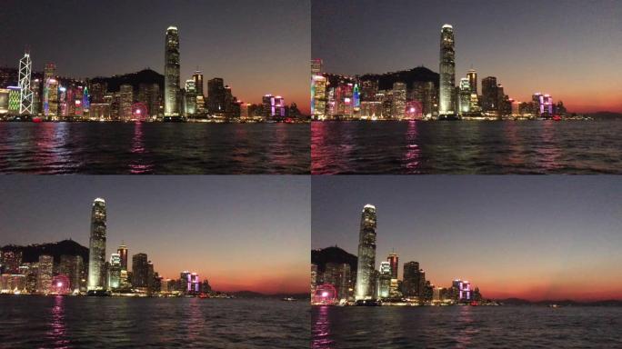 黄昏的香港维多利亚港
