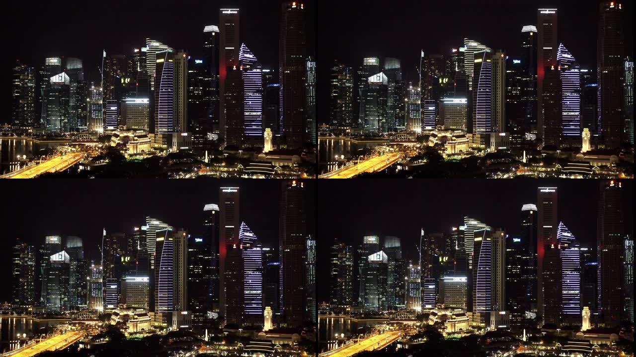 新加坡天空之旅夜景4k视频
