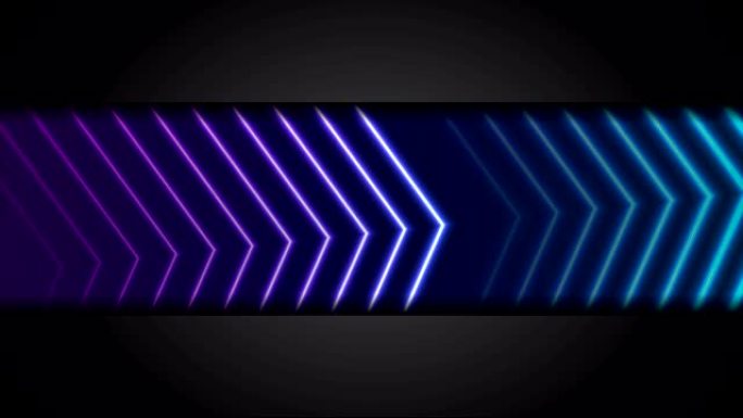 紫色蓝色抽象霓虹箭头技术视频动画