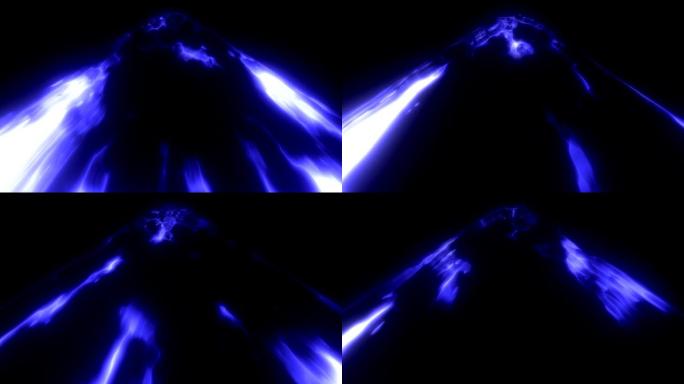 空间中未来派科幻能量隧道发光3d渲染