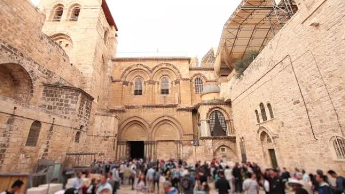 耶路撒冷复活圣殿，圣所。圣墓教堂附近的人们