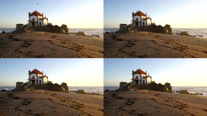 葡萄牙美丽华海滩的石头之王礼拜堂