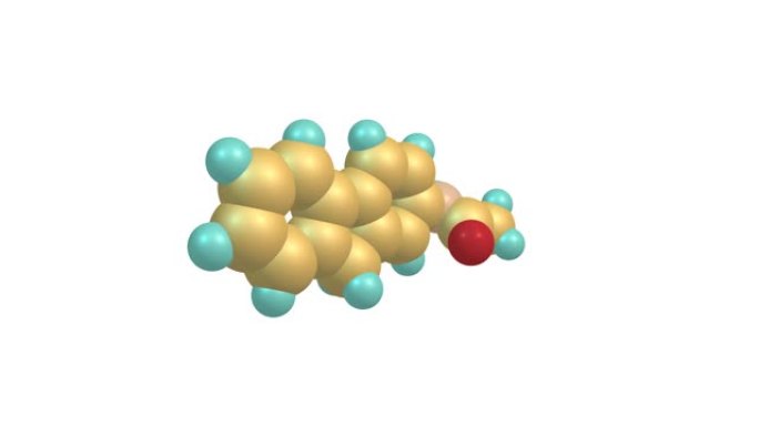 旋转2-乙酰氨基氟核分子视频