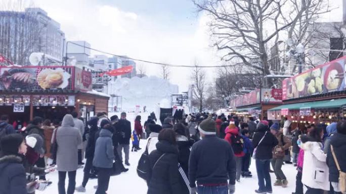 雪节冬季从大通公园看札幌