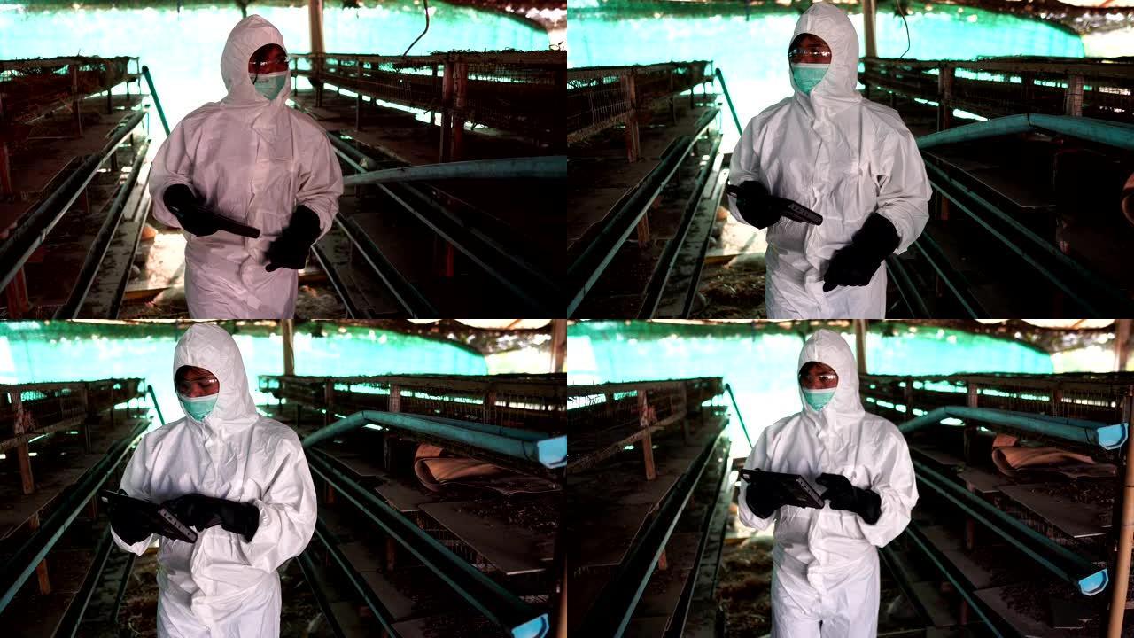 科学家正在监测鸡粪形式的化学污染
