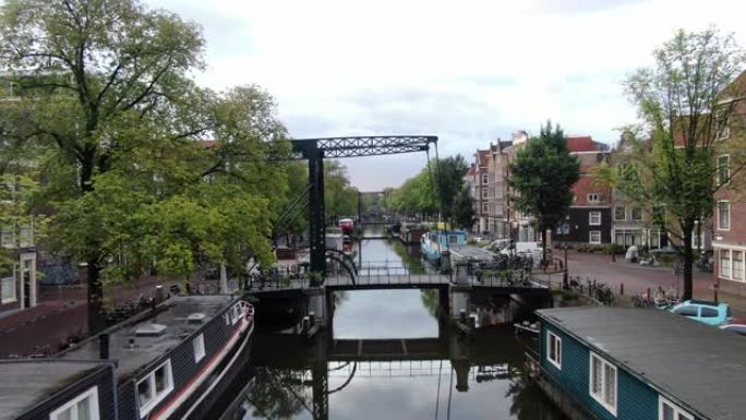 阿姆斯特丹鸟瞰图城市发展现代化都市地标建