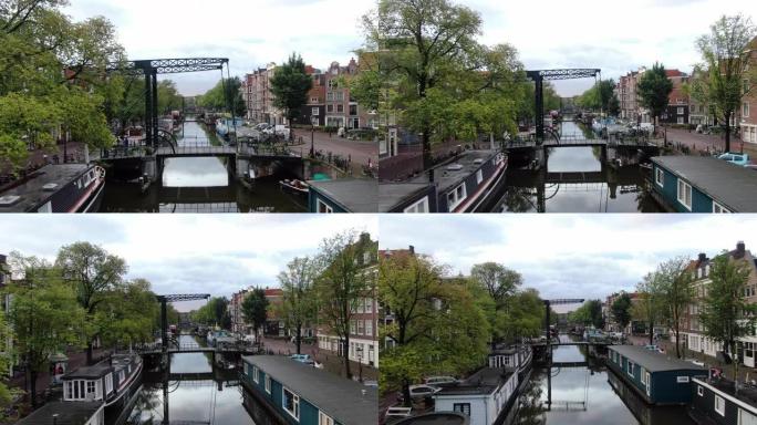 阿姆斯特丹鸟瞰图城市发展现代化都市地标建