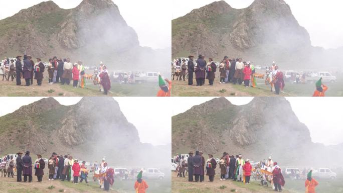 赛马节开幕式 西藏热闹节日 藏族热闹节日