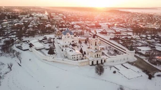 Serpukhov的Vysotskiy修道院鸟瞰图