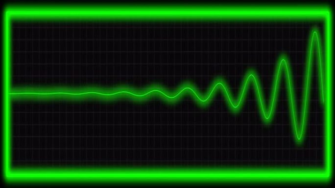 霓虹灯绿色生命体征监视器-无缝循环