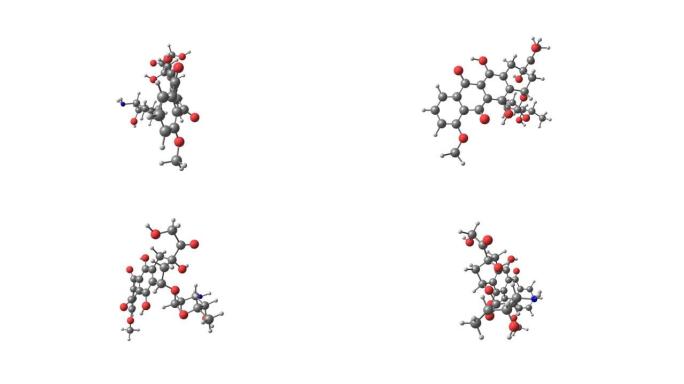 旋转阿霉素药物分子结构