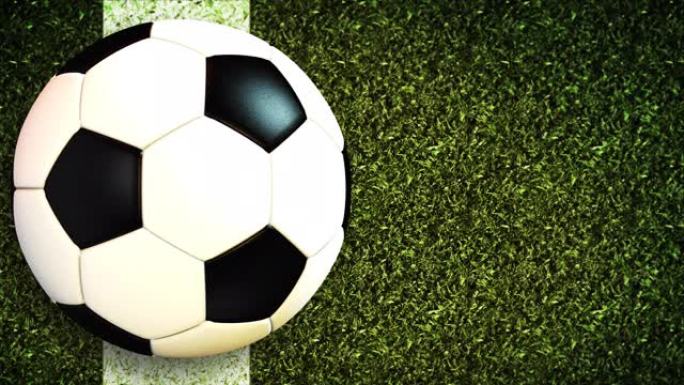 足球场球场绿草背景4k视频