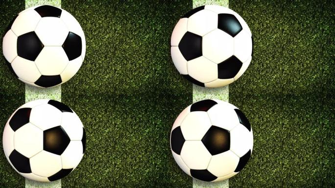 足球场球场绿草背景4k视频