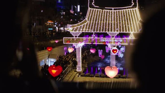韩国首尔晚间新年庆祝活动