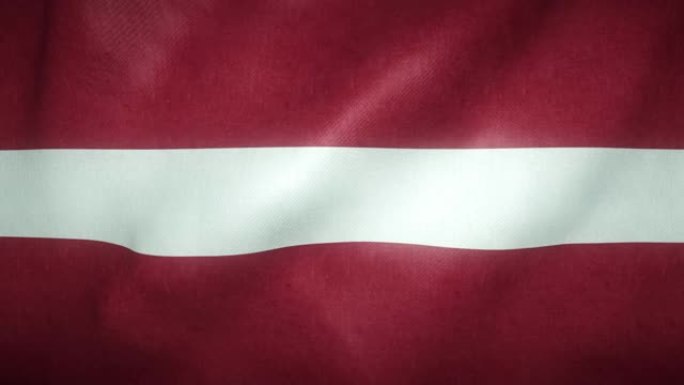 拉脱维亚国旗在风中飘扬