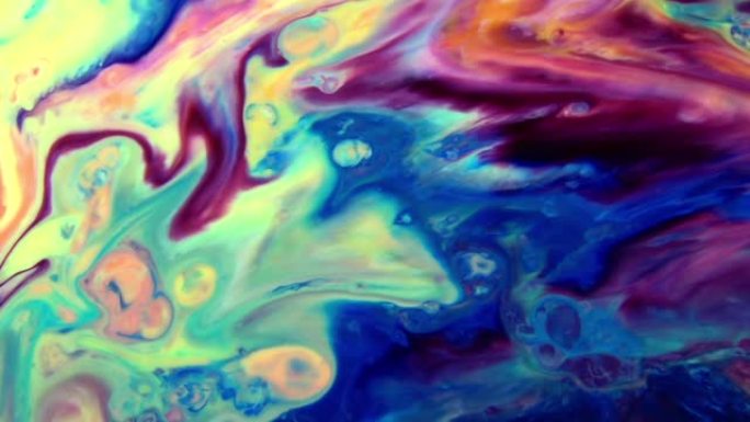 抽象彩色混合油和油漆喷砂背景纹理
