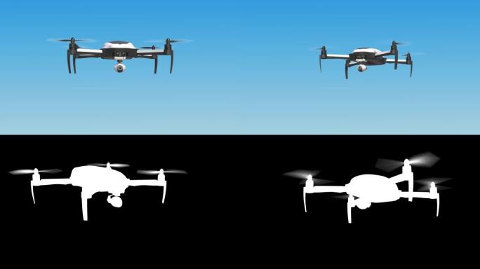 逼真的3d动画无人机的到来 -- 阿尔法哑光