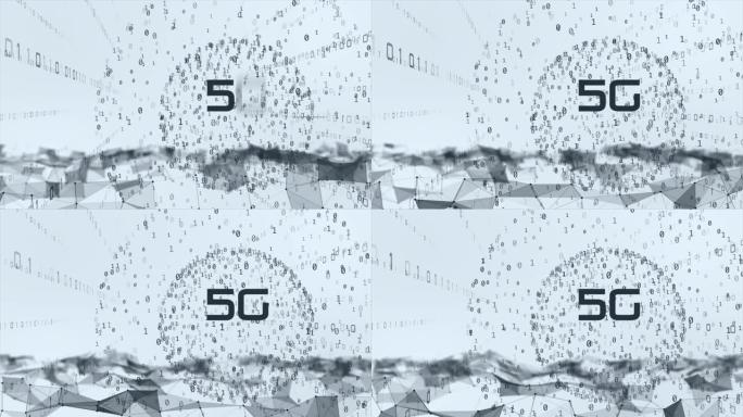 5G和AI技术，全球通信网络概念。