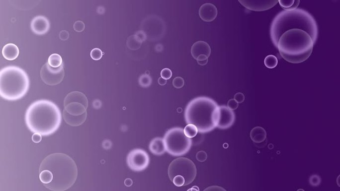 紫色背景下水中的4k气泡