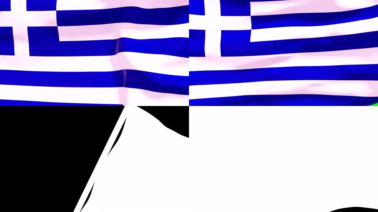 擦除希腊过渡旗4K 60fps