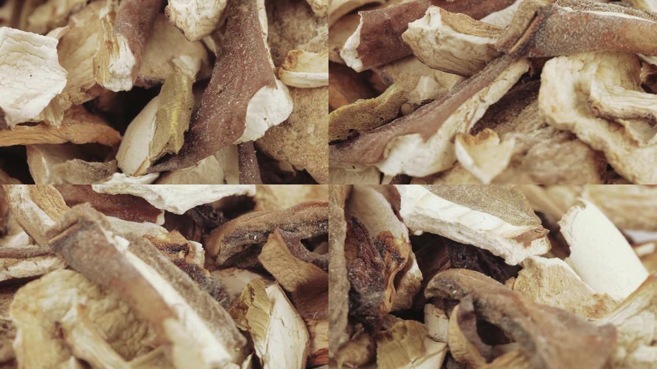 干白蘑菇干白蘑菇展示香菇食物