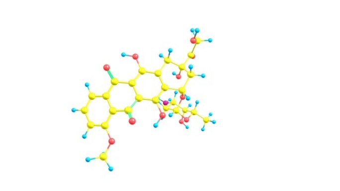 旋转阿霉素药物分子结构